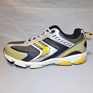 Starter Weston Sneakers Men's 8W Silver/Black/Yellow Lace-up